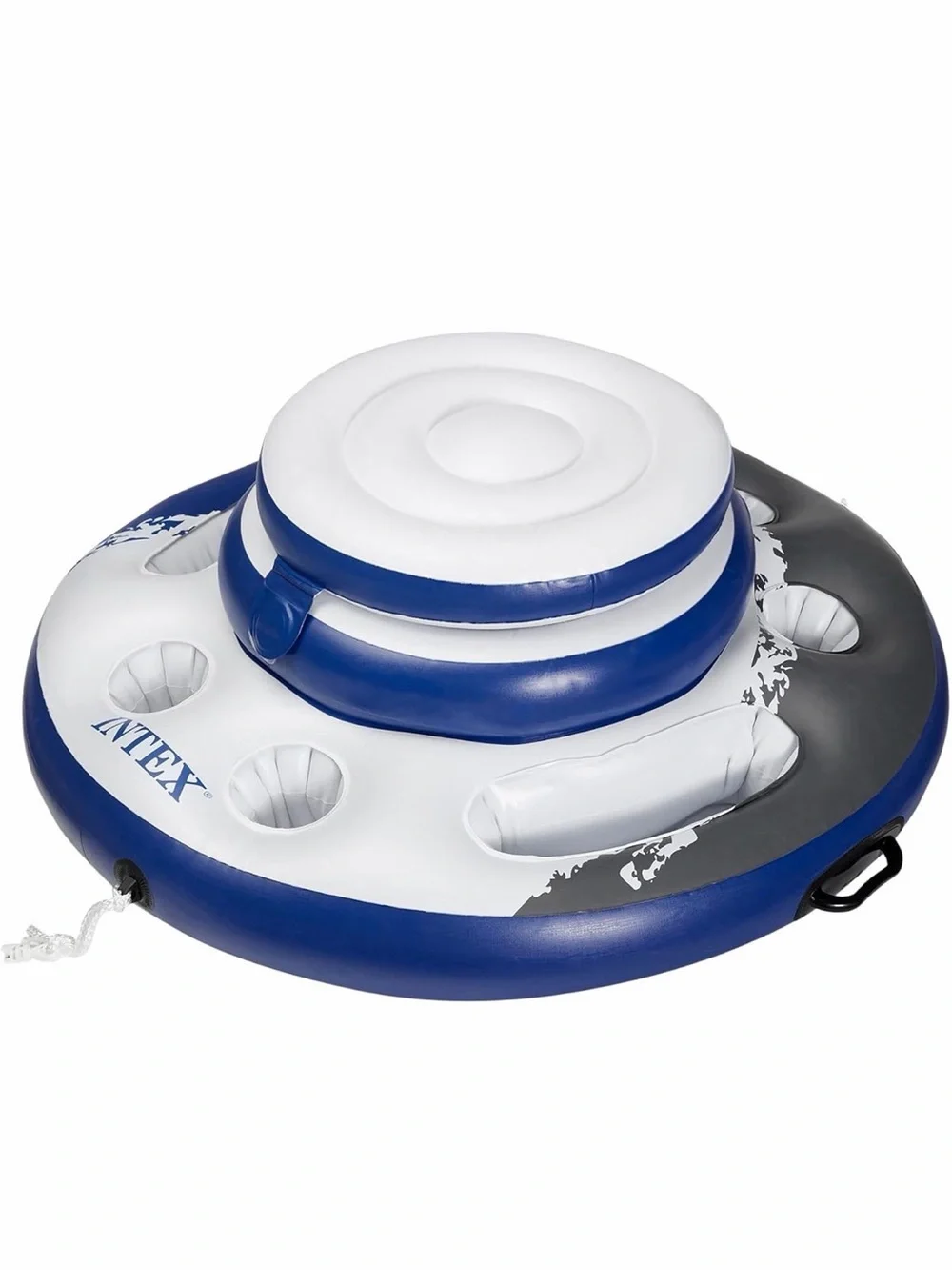 INTEX Blue and White Inflatable Floating Island cooler